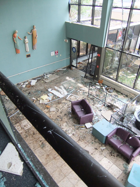 The lobby of St Johns Regional Medical Center in Joplin Mo shows the destruction caused by the May 22 tornado Photo courtesy of Mercy Health System