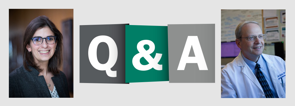 Photos courtesy of Dr Murray left and Dr Wachter right graphic by Getty Images